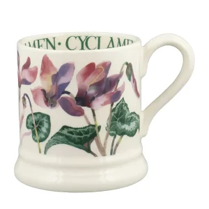 Mug: 1 x 300ml Emma Bridgewater Cyclamen 1/2 Pint Mug, Ceramic