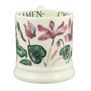 Mug: 1 x 300ml Emma Bridgewater Cyclamen 1/2 Pint Mug, Ceramic