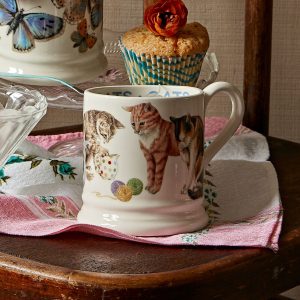 Mug: 1 x 300ml Emma Bridgewater Cats All Over 1/2 Half Pint Mug, Ceramic