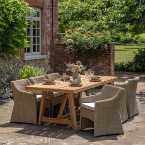 Dining Table: 8 Seater Chatsworth Rectangle Dining Table, Teak