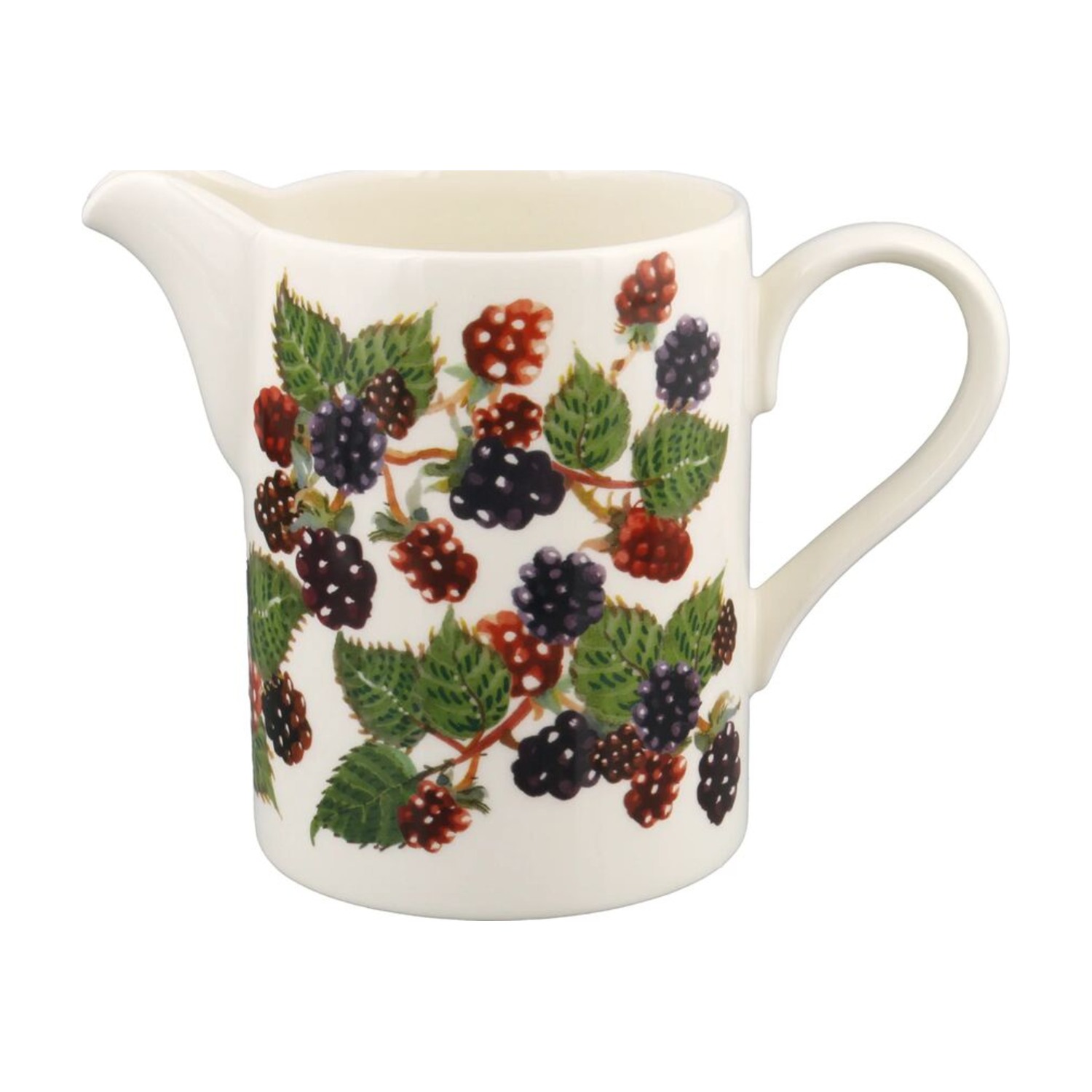 Jug: 0.6 Litre Emma Bridgewater Blackberry Medium Straight Jug, Ceramic