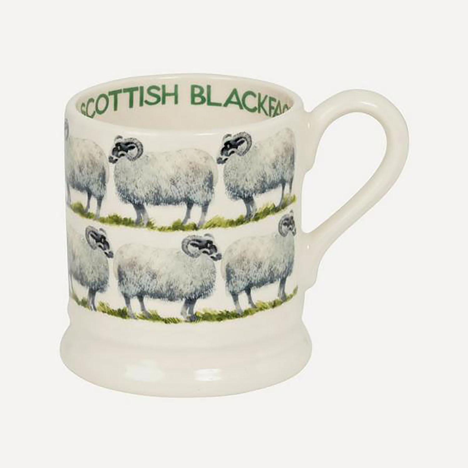 Mug: 1 x 284ml Emma Bridgewater Scottish Blackface Sheep 1/2 Pint Mug, Ceramic