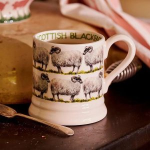 Mug: 1 x 284ml Emma Bridgewater Scottish Blackface Sheep 1/2 Pint Mug, Ceramic