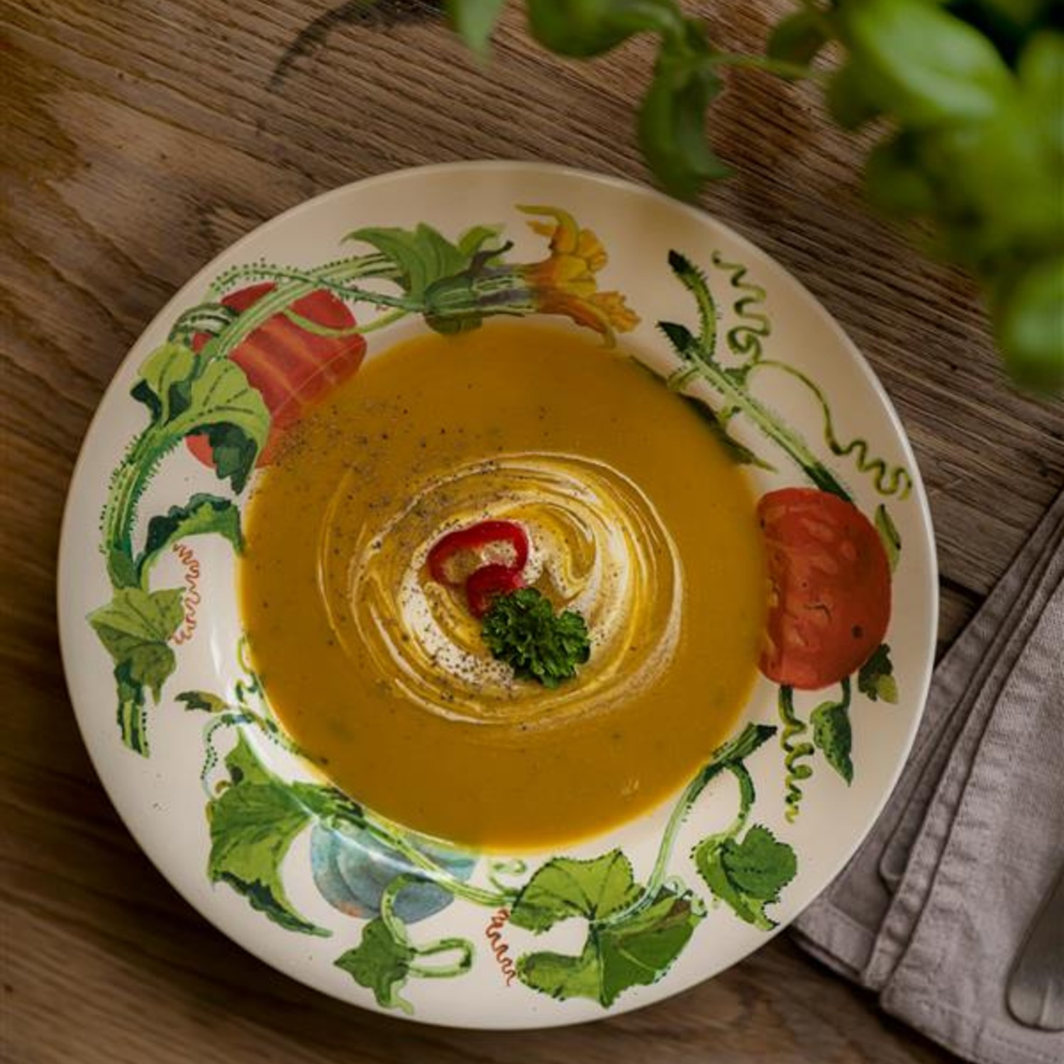 Soup Bowl: 24cm Emma Bridgewater Pumpkins Soup Plate, Ceramic - Image 7