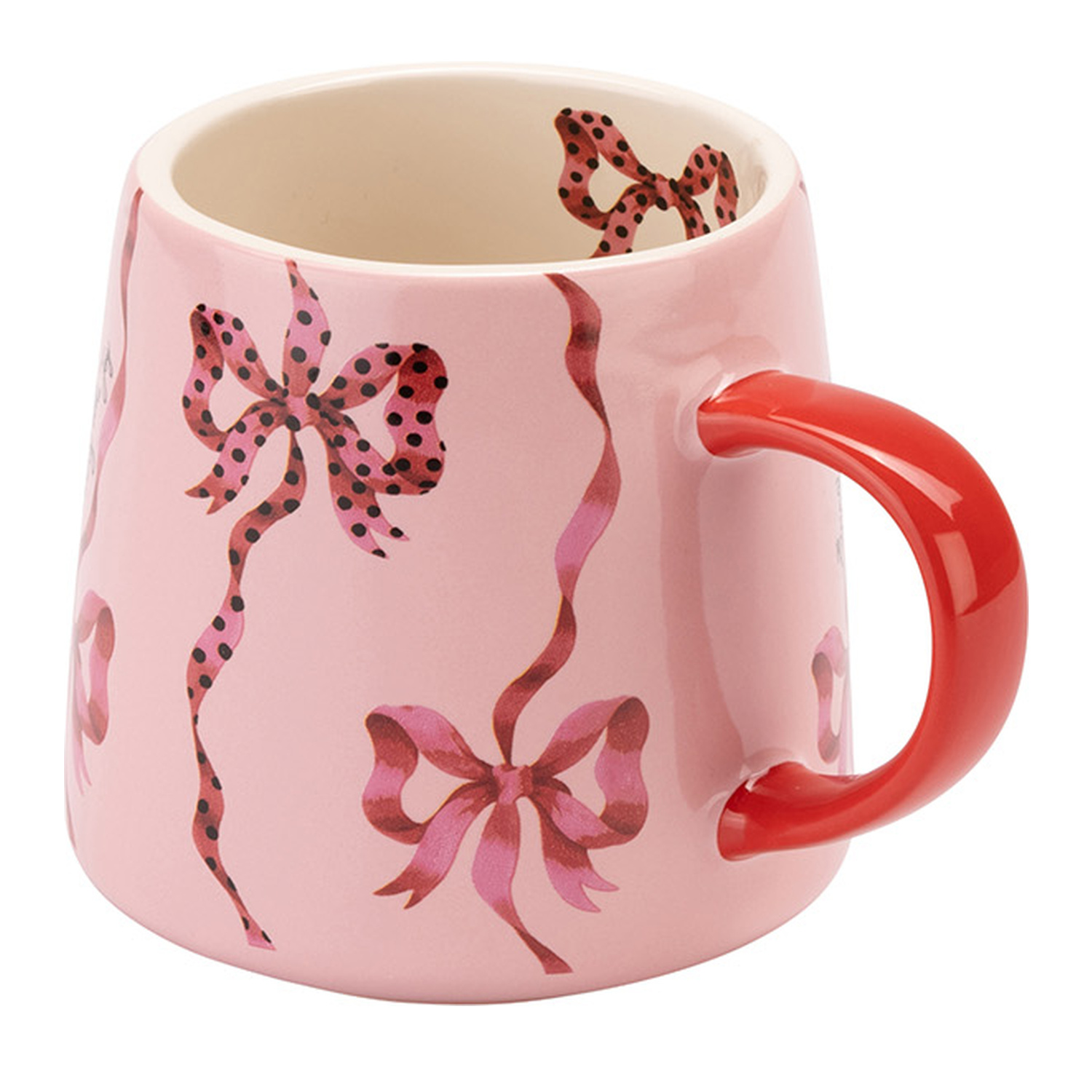 Mug: 1 x 340ml Cath Kidston Bring the Joy Pink Billie Mug, Ceramic