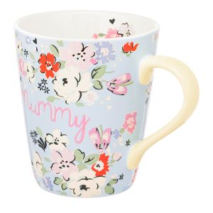 Mug: 1 x 375ml Cath Kidston Clifton Rose Blue 'Mummy' Stanley Mug, Ceramic