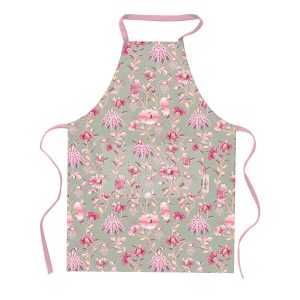 Apron: Cath Kidston Friendship Gardens Sage Easy Adjust Apron, 100% Cotton