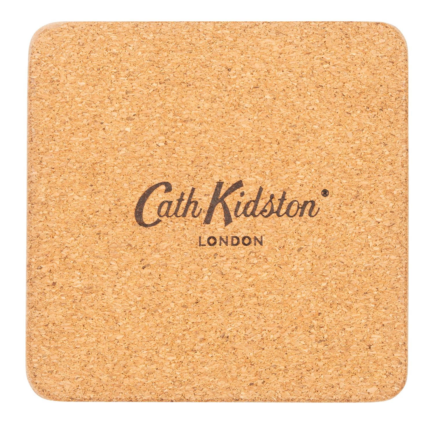 Coaster Set: 4 x Cath Kidston Friendship Gardens Cream Coasters, Cork Backed