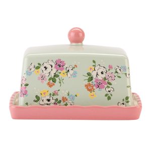 Butter Dish: 1 x Cath Kidston Feels Like Home Butter Dish, Ceramic