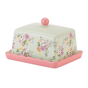 Butter Dish: 1 x Cath Kidston Feels Like Home Butter Dish, Ceramic