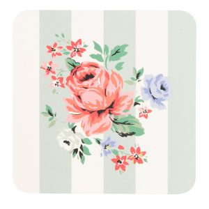 Coaster Set: 4 x Cath Kidston Feels Like Home Coasters, Cork Backed
