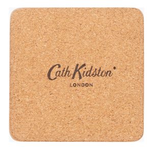 Coaster Set: 4 x Cath Kidston Feels Like Home Coasters, Cork Backed