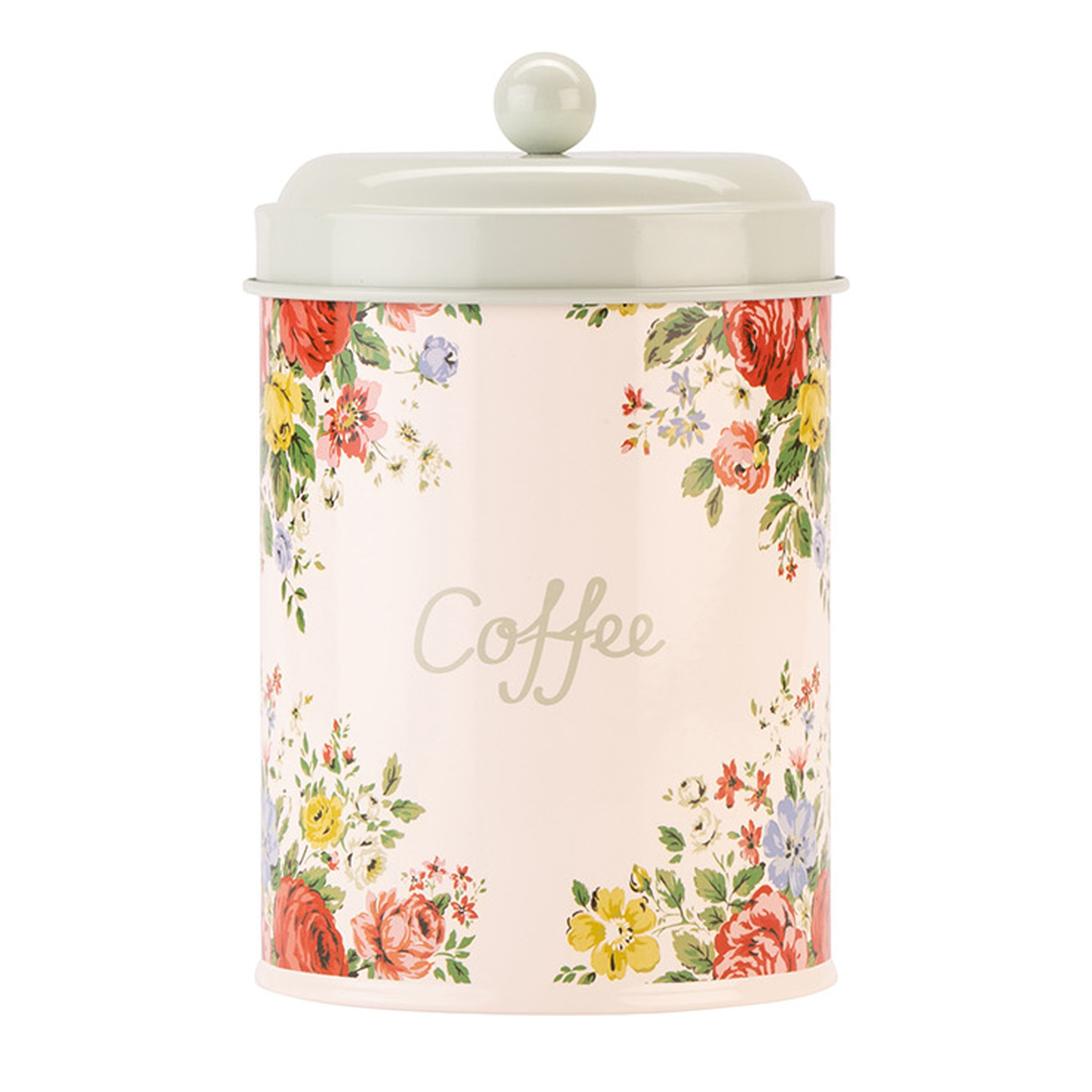 Coffee Canister: 1 x Cath Kidston Feels Like Home Coffee Storage Canister, Metal