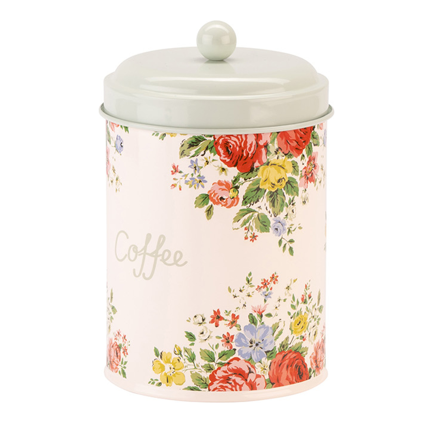 Coffee Canister: 1 x Cath Kidston Feels Like Home Coffee Storage Canister, Metal