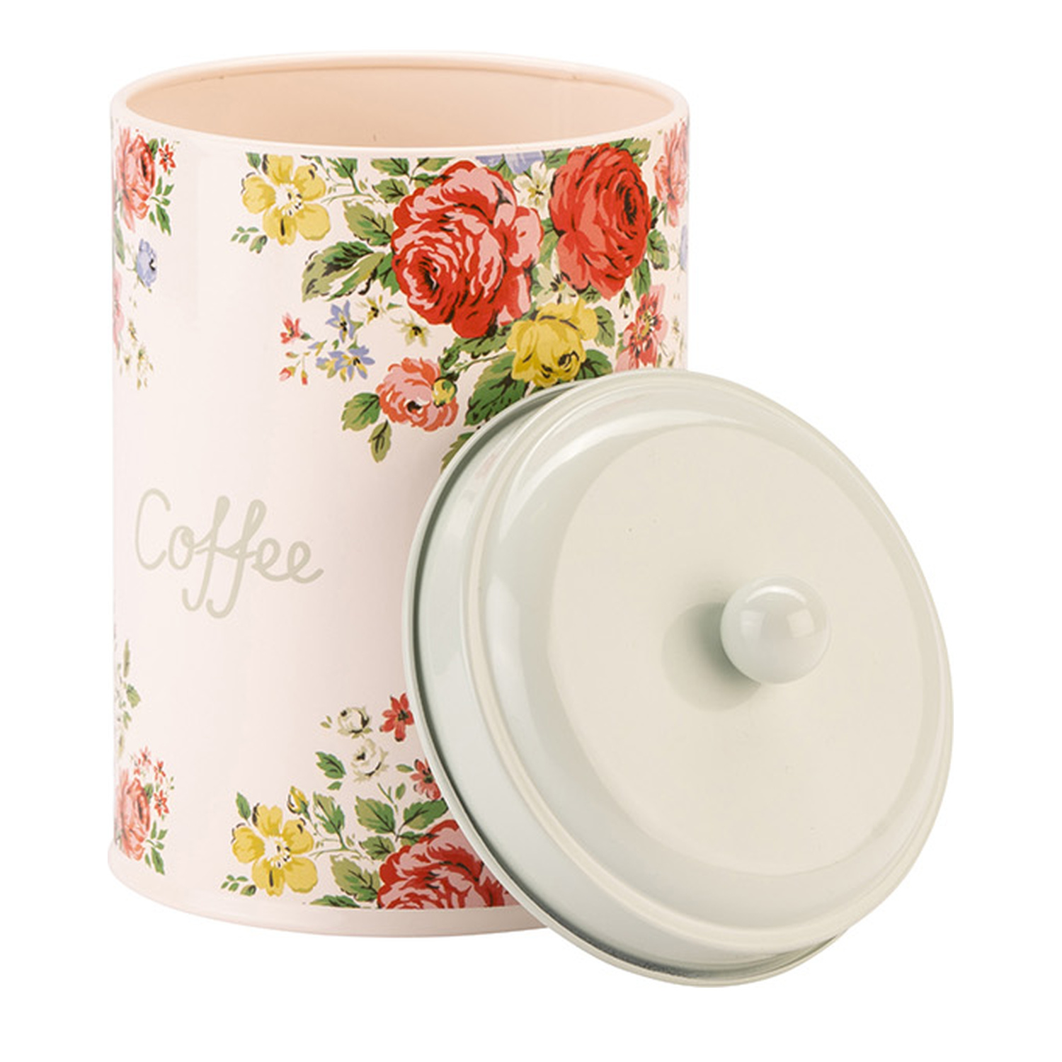 Coffee Canister: 1 x Cath Kidston Feels Like Home Coffee Storage Canister, Metal
