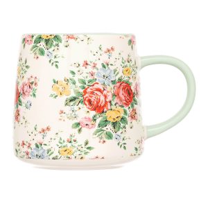 Mug: 1 x 340ml Cath Kidston Feels Like Home Hamstead Sage Billie Mug, Ceramic
