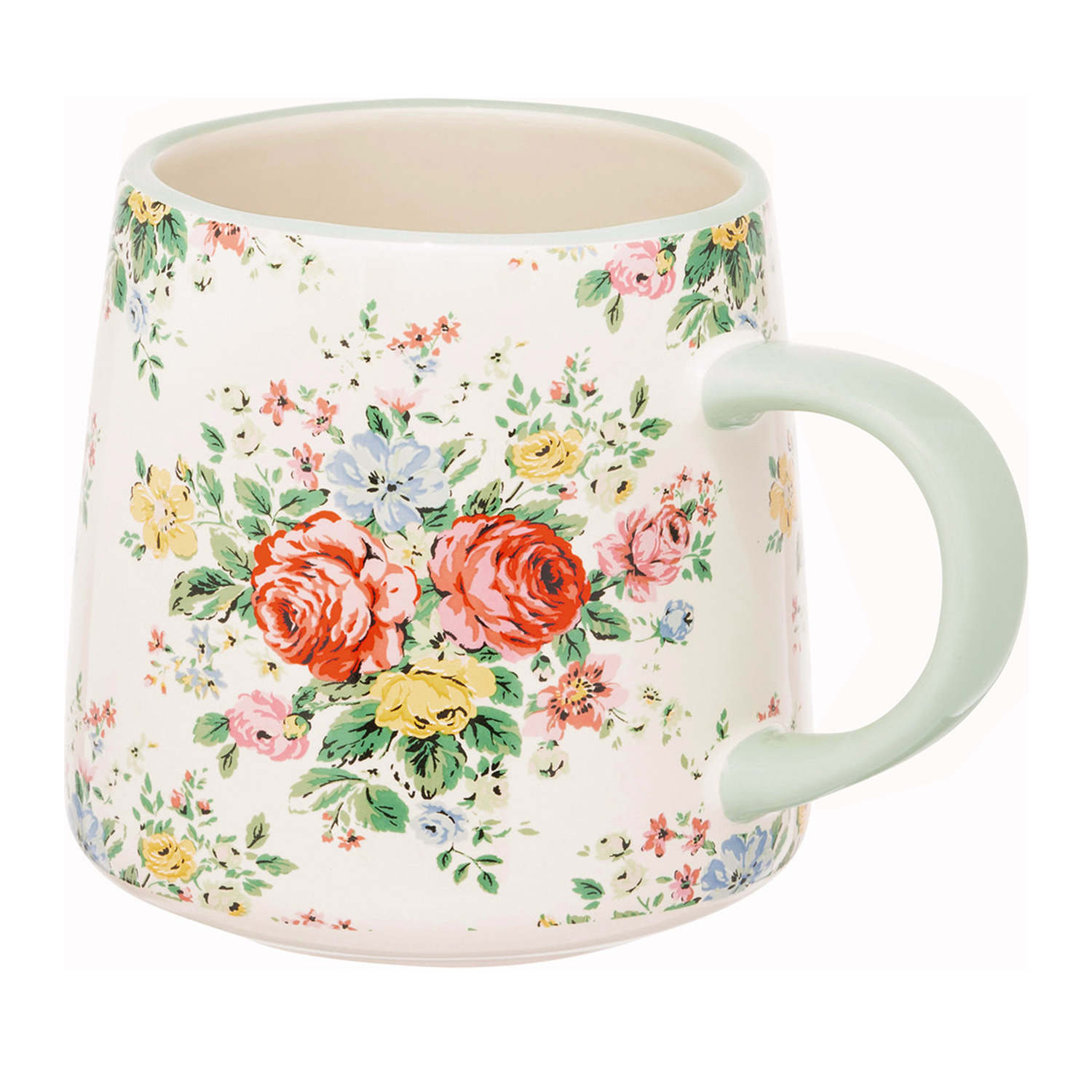 Mug: 1 x 340ml Cath Kidston Feels Like Home Hamstead Sage Billie Mug, Ceramic