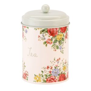 Tea Canister: 1 x Cath Kidston Feels Like Home Tea Storage Canister, Metal