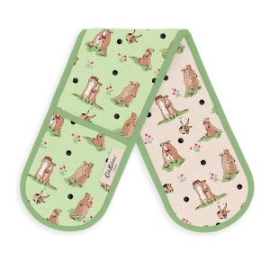 Oven Glove: Cath Kidston Meerkats Double Oven Glove, 100% Cotton