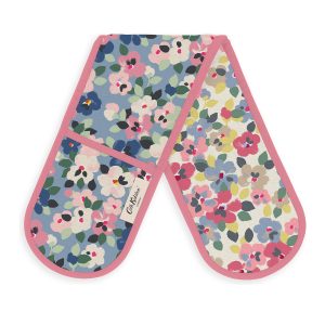 Oven Glove: Cath Kidston Painted Pansies Double Oven Glove, 100% Cotton
