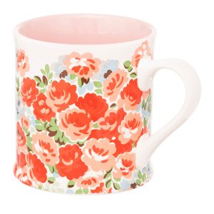 Mug: 1 x 275ml Cath Kidston Roses Red Mollie Mug, Ceramic