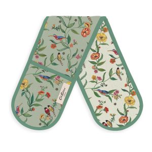 Oven Glove: Cath Kidston Summer Birds Double Oven Glove, 100% Cotton