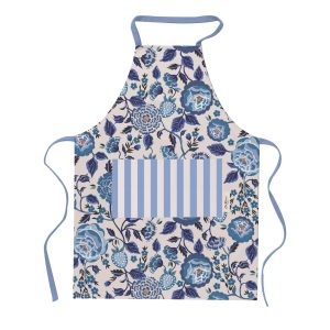 Apron: Cath Kidston Strawberry Garden Blue Easy Adjust Apron, 100% Cotton