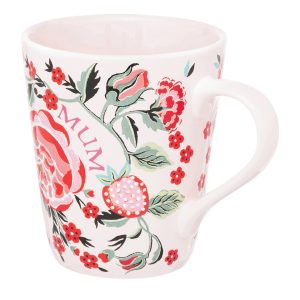 Mug: 1 x Cath Kidston Strawberry Garden Red 'Amazing Mum' Stanley Mug, Ceramic