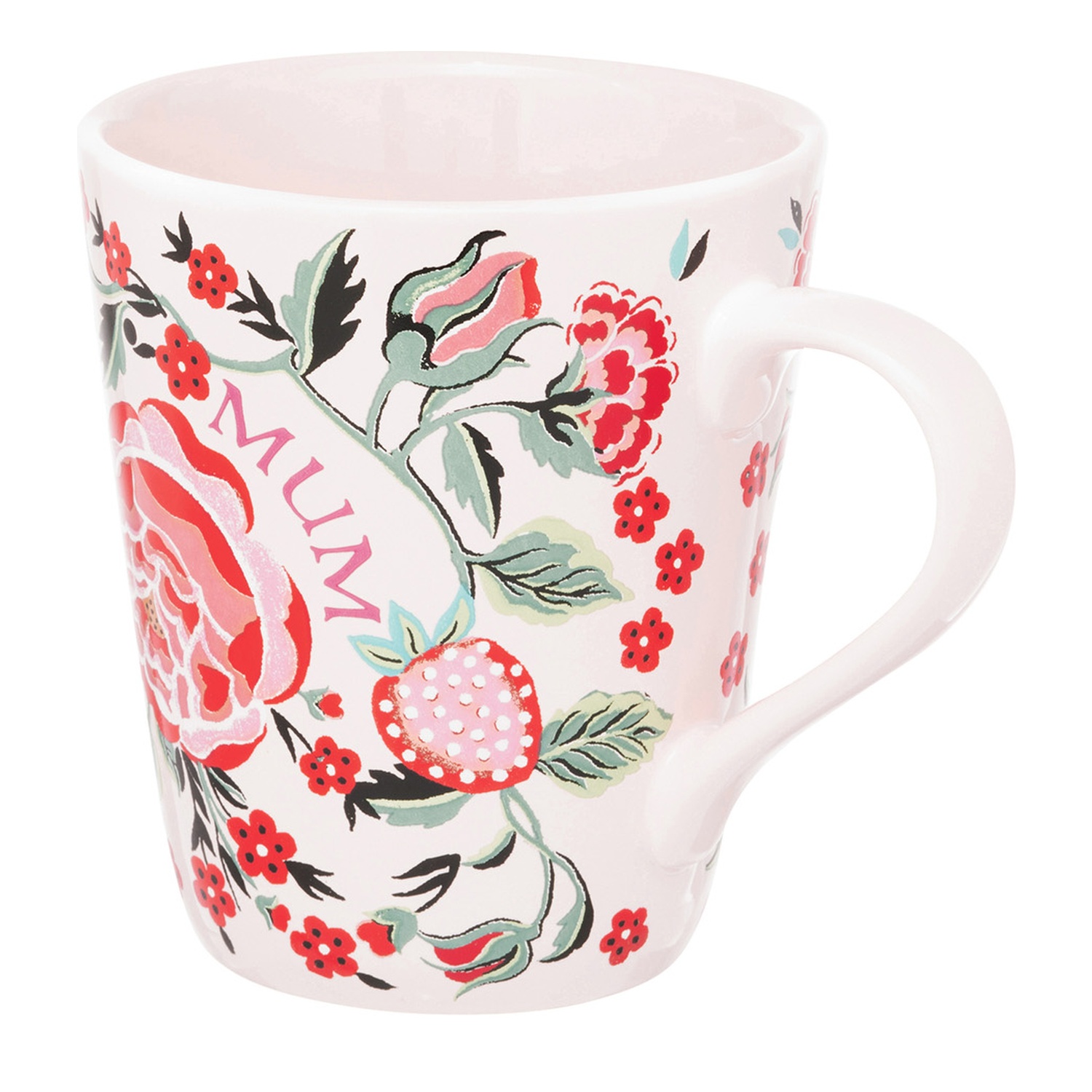 Mug: 1 x Cath Kidston Strawberry Garden Red 'Amazing Mum' Stanley Mug, Ceramic