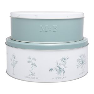 Cake Tin: Mary Berry Garden Set of 2 Cake Tins Flowers