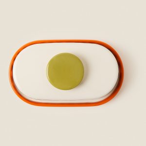 Butter Dish: Orla Kiely Sycamore Stripe Butter Dish Orange