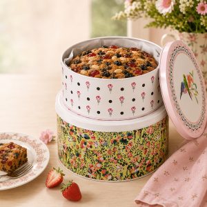 Cake Tin Set: 2 x Cath Kidston Painted Table Cake Tin Set, Metal