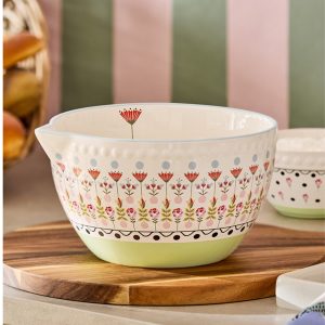 Mixing Bowl: 1 x 23cm Cath Kidston Painted Table Ceramic Mixing Bowl, Ceramic