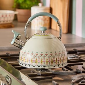Kettle: 1 x Cath Kidston Painted Table Stovetop Kettle, Stainless Steel