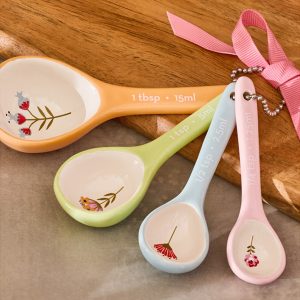 Measuring Spoon Set: 1 x Cath Kidston Painted Table Ceramic Measuring Spoons, Ceramic