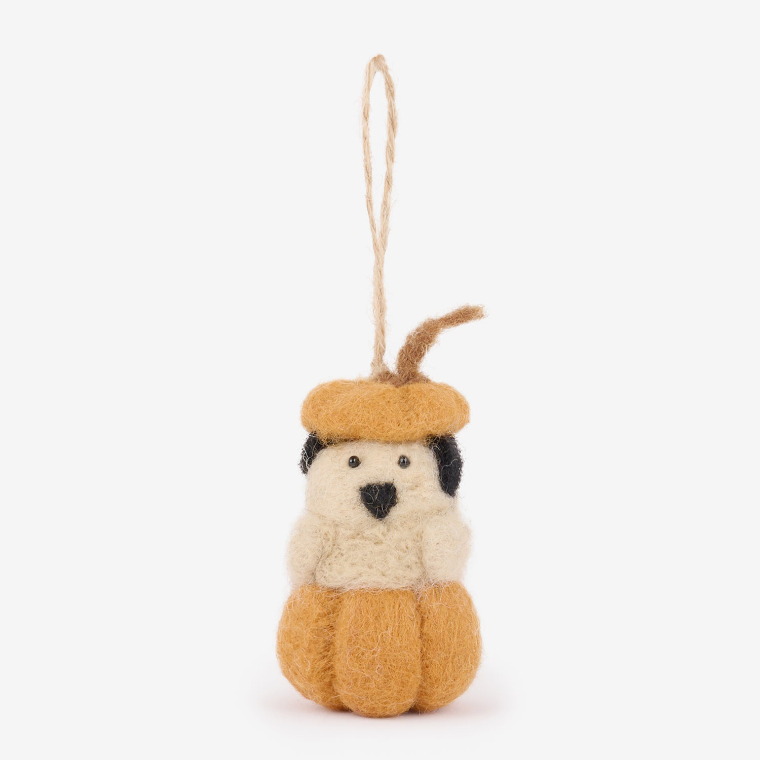 Hanging Decoration: 6cm Sophie Allport Percy Pumpkin Dog Bauble, Felt