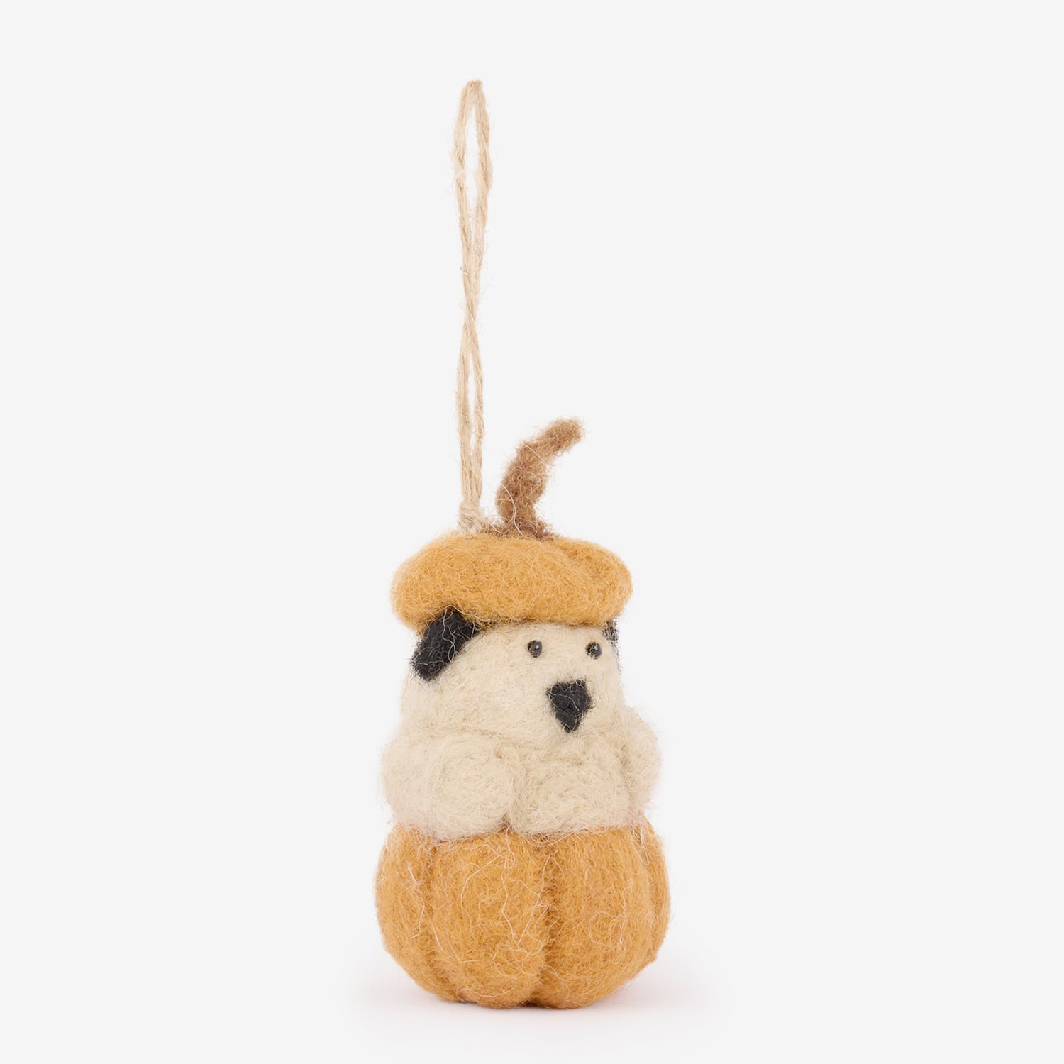Hanging Decoration: 6cm Sophie Allport Percy Pumpkin Dog Bauble, Felt