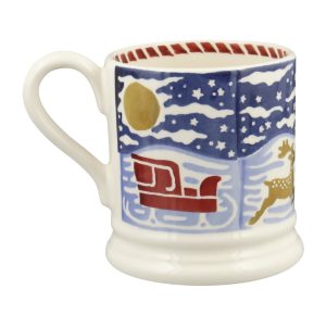 Mug: 1 x 300ml Emma Bridgewater Christmas Icons Deer 1/2 Pint Mug, Ceramic
