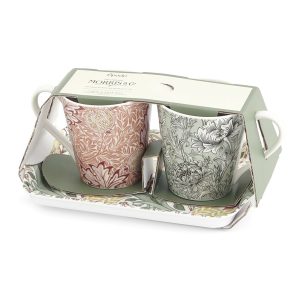 Mug and Tray Set: 2 x Spode Morris & Co. Mugs with Serving Tray