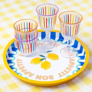 Serving Tray: 31cm Talking Tables Bon Appetit Lemon Tray, Tin