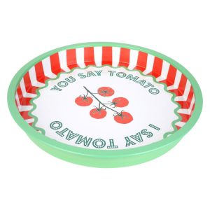 Serving Tray: 30cm Talking Tables Bon Appetit Tomato Tray, Tin