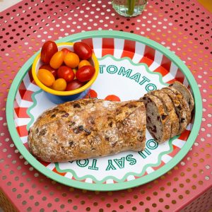 Serving Tray: 30cm Talking Tables Bon Appetit Tomato Tray, Tin