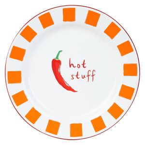 Plate: 20cm Talking Tables Chilli, Enamel