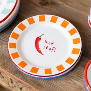 Plate: 20cm Talking Tables Chilli, Enamel