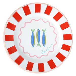 Plate: 25cm Talking Tables Fish, Enamel