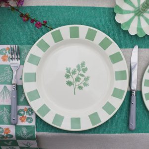 Plate: 26cm Talking Tables Parsley, Enamel