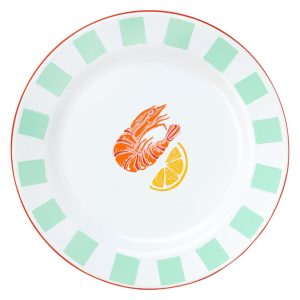 Plate: 20cm Talking Tables Shrimp, Enamel