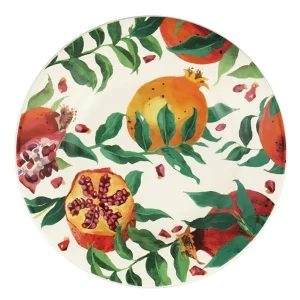 Plate: 1 x 22cm Emma Bridgewater Festive Pomegranate Medium Dinner Plate, Ceramic