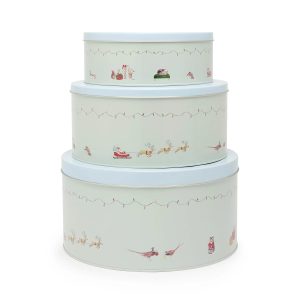 Cake Tins: Set of 3 Sophie Allport Cosy Christmas Cake Tins, Round